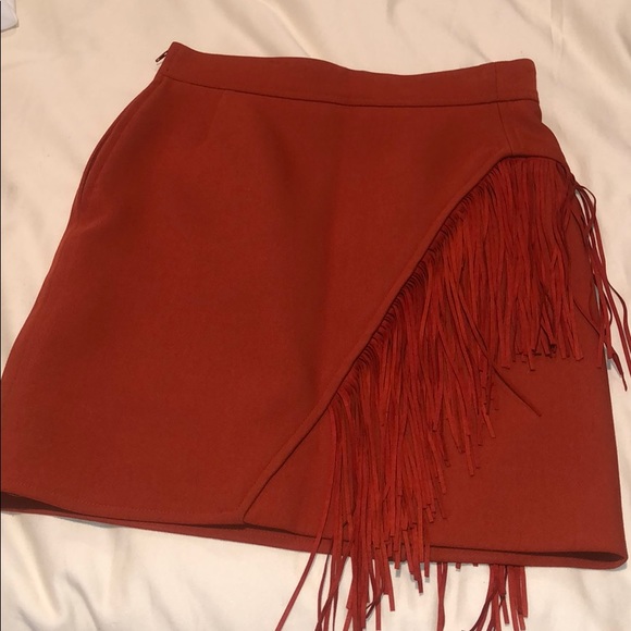 64% polyester orange skirt, new never used - Picture 1 of 4